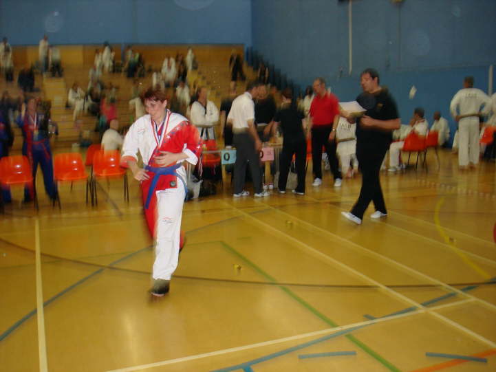 Michelle getting her medal