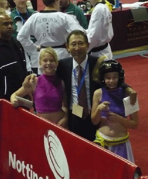 Rae-Lee & Ashleigh with Grand Master C K Choi.